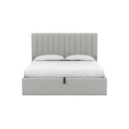 Heal's Lift Storage Divan Super King Melton Wool Limestone Black Feet