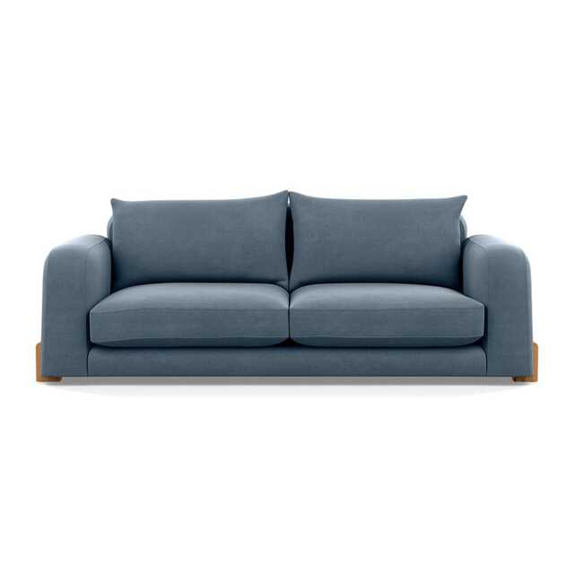 Heal's Nuvola 4 Seater Sofa Capelo Linen-Cotton Mineral Natural Oak Feet