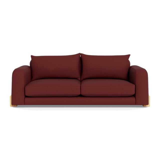 Heal's Nuvola 4 Seater Sofa Capelo Linen-Cotton Etruscan Red Natural Feet