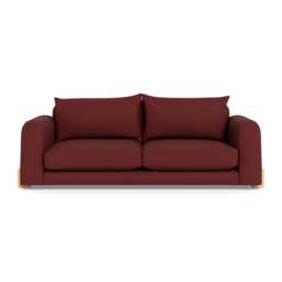 Heal's Nuvola 4 Seater Sofa Capelo Linen-Cotton Etruscan Red Natural Feet