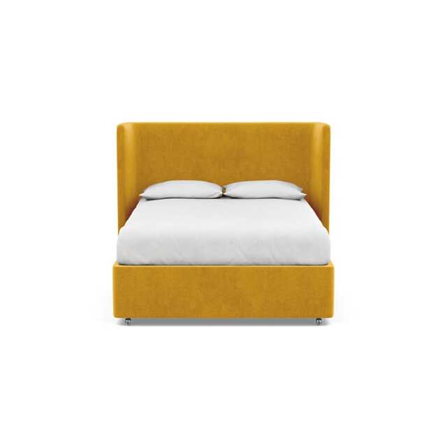 Heal's Deep Divan King Smart Luxe Velvet Canary None - image 1