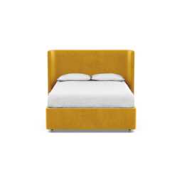 Heal's Deep Divan King Smart Luxe Velvet Canary None - thumbnail 1
