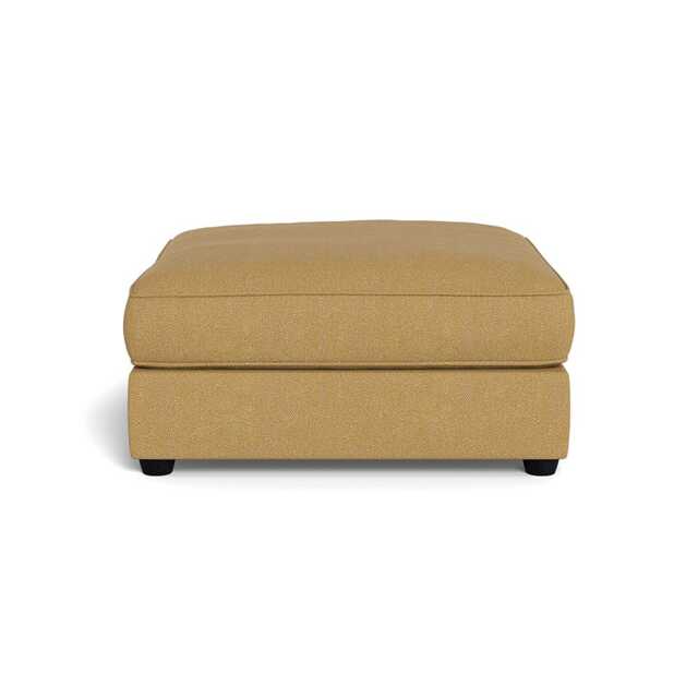 Heal's Tailor Footstool Boucle Tweed Citrine Black Beech Feet