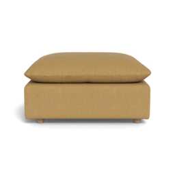 Heal's Astrid Ottoman Boucle Tweed Citrine Natural Beech Feet