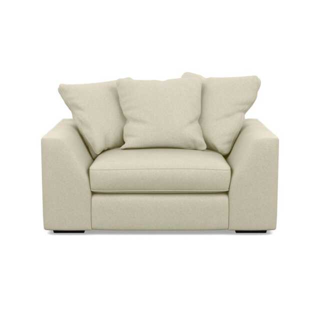Heal's Cumulus Loveseat Cotton Grain Black Feet
