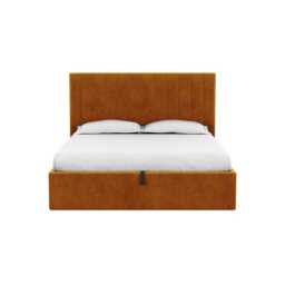 Heal's Retta Headboard (Lift Storage) Super King Smart Luxe Velvet Cognac - thumbnail 1