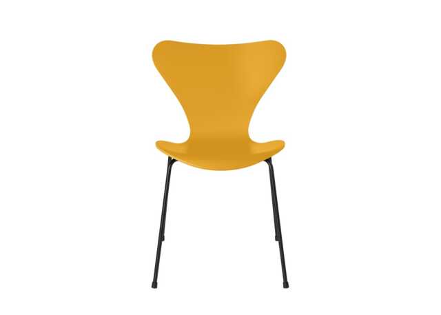 Fritz Hansen Series 7 Chair Coloured Ash True Yellow Black Legs - image 1