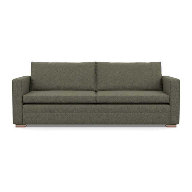 Heal's Palermo 4 Seater Sofa Loop Boucle Forest Brass/Walnut Feet