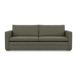 Heal's Palermo 4 Seater Sofa Loop Boucle Forest Brass/Walnut Feet