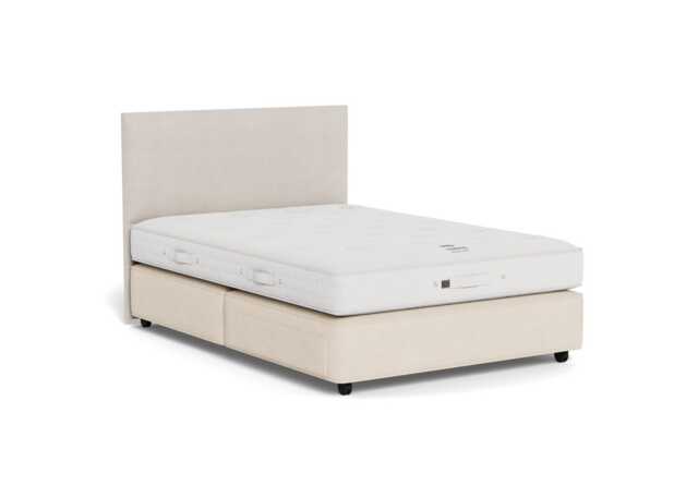 Vispring Elite Soft Tension Divan Double Tk590 Chain Weave Fawn 750 Castors 2 Footend Drawers