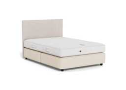 Vispring Elite Soft Tension Divan Double Tk590 Chain Weave Fawn 750 Castors 2 Footend Drawers