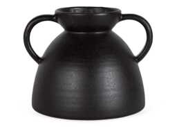 Maria Portugal Terracotta Terracotta Vase Black with Handles