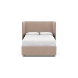 Heal's Monroe Headboard (Lift Storage) Double Smart Velvet Pebble