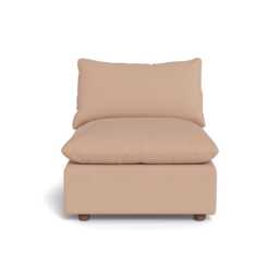 Heal's Astrid Single Unit Capelo Linen-Cotton Rosedale Walnut Stained Beech Feet