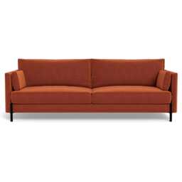 Heal's Tortona 4 Str Sofa Cotton Velvet Russet Black Feet - thumbnail 1