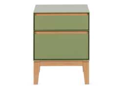Heal's Lars Bedside Table Olive Green - thumbnail 1