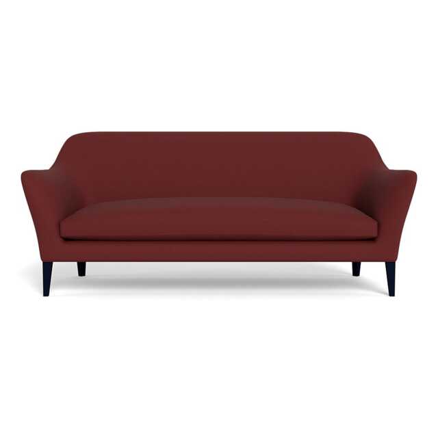 Heal's Wallis 4 Seater Sofa Capelo Linen-Cotton Etruscan Red Black Painted Oak Feet