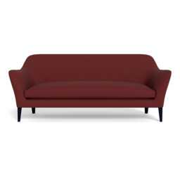 Heal's Wallis 4 Seater Sofa Capelo Linen-Cotton Etruscan Red Black Painted Oak Feet