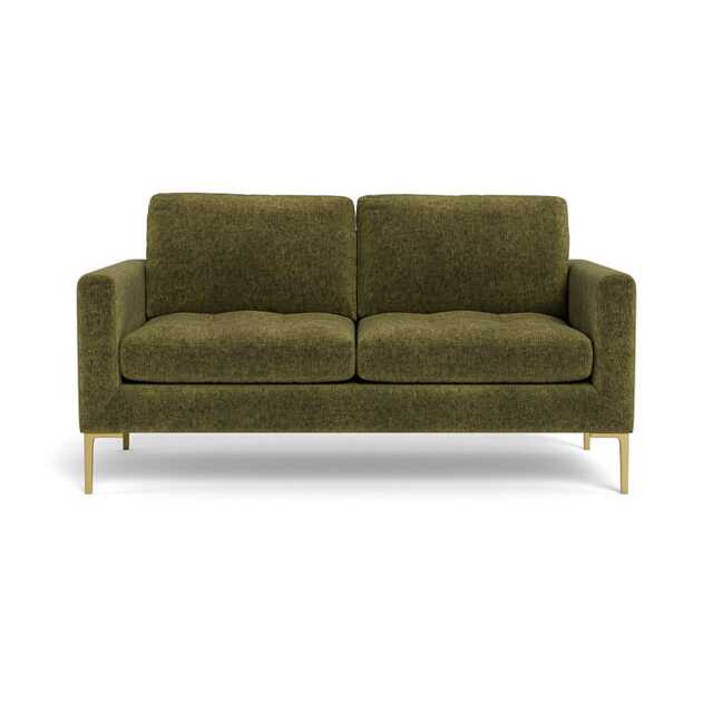 Heal's Eton 2 Seater Sofa Velvet Boucle Wilder Brass Feet
