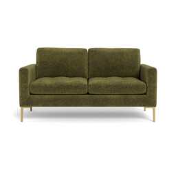 Heal's Eton 2 Seater Sofa Velvet Boucle Wilder Brass Feet