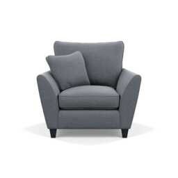 Heal's Torino Armchair Boucle Steel Black Feet