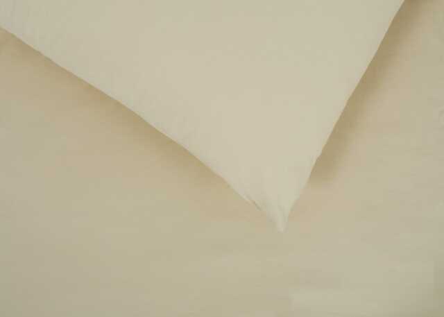 Heal's Organic Cotton Sateen Sandstone Fitted Sheet Double