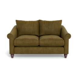 Heal's Devon 2 Seater Smart Luxe Velvet Peridot Walnut Stained Beech Feet