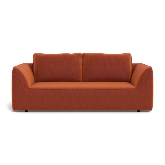 Heal's Morven 3 Str Sofa Cotton Velvet Russet