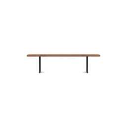 Heal's Berlin Bench 180x35cm Smoked Oiled Oak Straight Edge Not Filled Black Legs