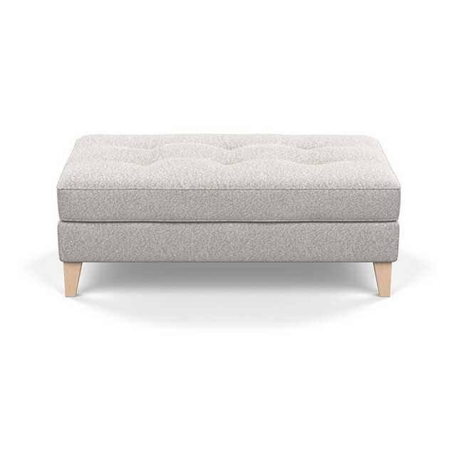 Heal's Mistral Footstool Chunky Boucle Ecru Natural Feet