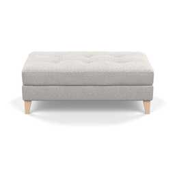 Heal's Mistral Footstool Chunky Boucle Ecru Natural Feet