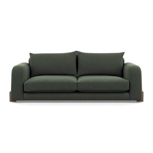 Heal's Nuvola 4 Seater Sofa Boucle Fern Walnut Stained Feet