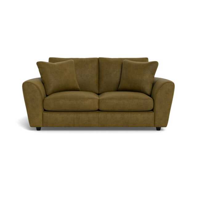 Heal's Snooze 3 Seater Sofa Smart Luxe Velvet Peridot Black Feet