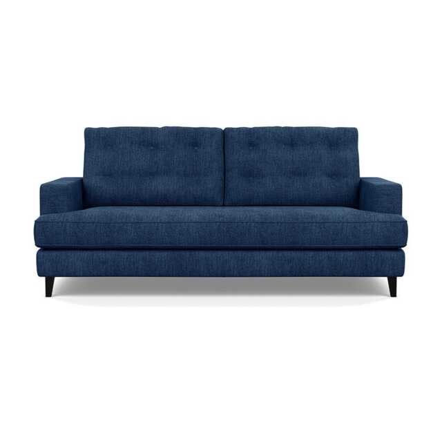 Heal's Mistral 3 Seater Sofa Broad Weave Lagoon Black Feet