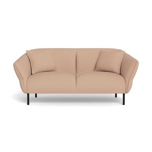 Heal's Alto 2 Seater Sofa Capelo Linen-Cotton Rosedale Black Feet