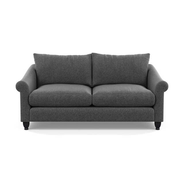 Heal's Devon 3 Seater Melton Wool Granite Black Stain Beech Feet