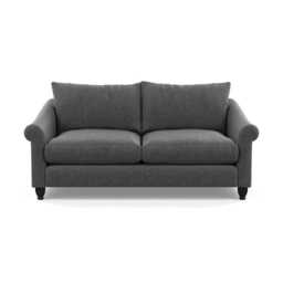 Heal's Devon 3 Seater Melton Wool Granite Black Stain Beech Feet