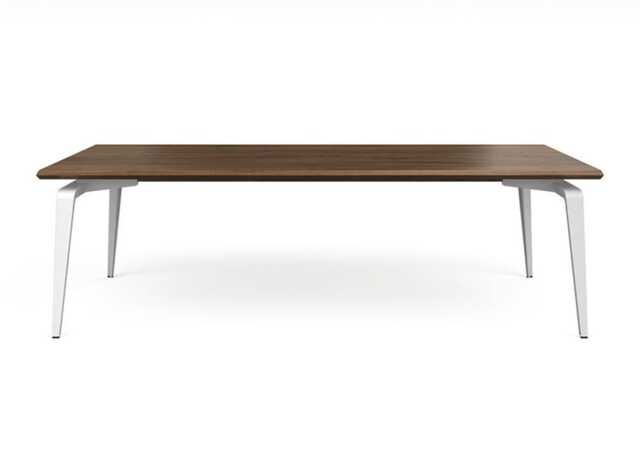 Ligne Roset Odessa Dining Table European Walnut White Legs 240 x 98cm