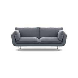 Heal's Allora 3 Seater Sofa Boucle Steel Stainless Steel Feet