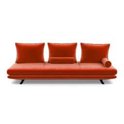 Ligne Roset Prado Large Settee Alcantara Orange