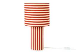 Heal's Raie Fabric Table Lamp Red/White
