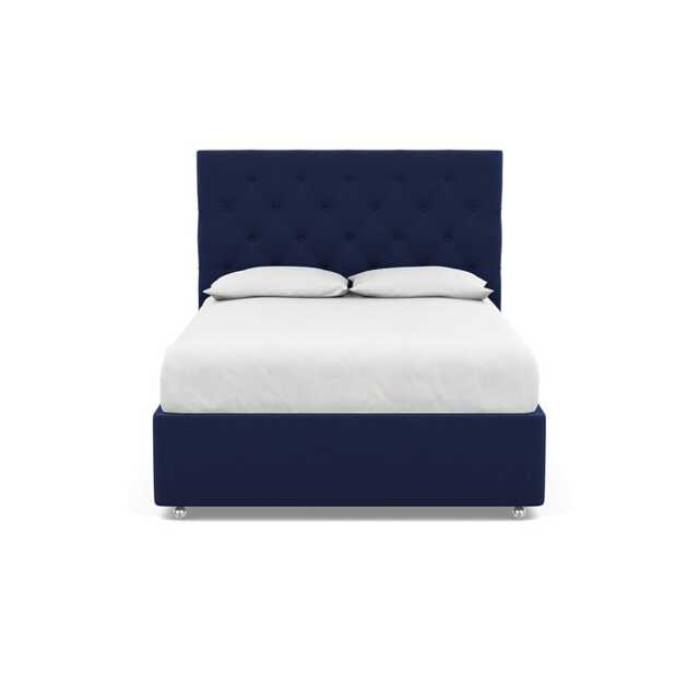 Heal's Balmoral Headboard (Lift Storage) King Melton Wool New Navy - image 1