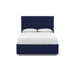Heal's Balmoral Headboard (Lift Storage) King Melton Wool New Navy