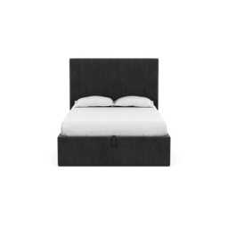 Heal's Lift Storage Divan Double Smart Luxe Velvet Nickel Natural Feet