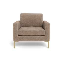 Heal's Eton Armchair Velvet Boucle Rocky Brass Feet