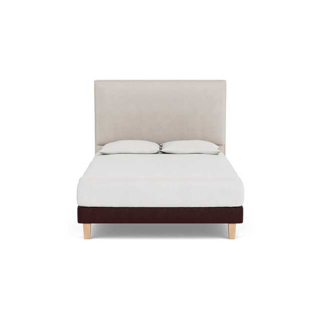 Heal's Shallow Divan King Smart Luxe Velvet Acorn Light Solid Wood - image 1