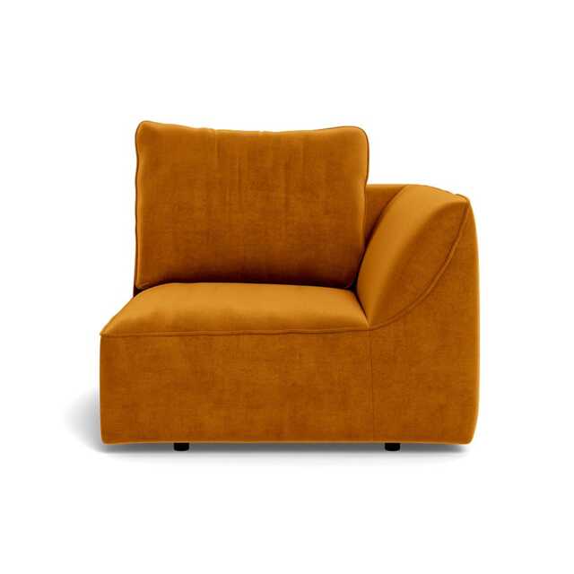 Heal's Morven Right Hand Facing Single Unit Smart Luxe Velvet Cognac