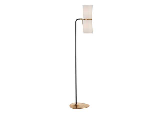 Visual Comfort Clarkson Floor Lamp Black/Brass
