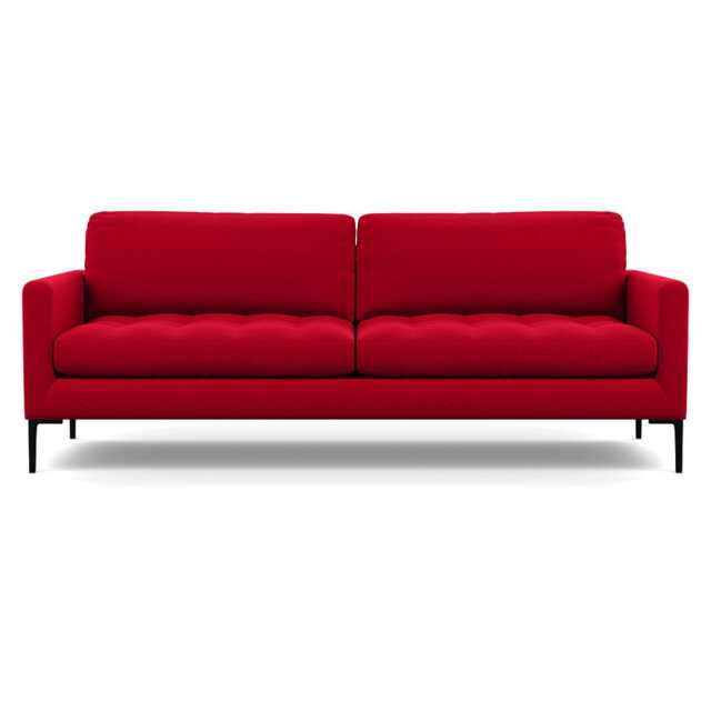 Heal's Eton 4 Seater Sofa Melton Wool Red Oxide Black Feet