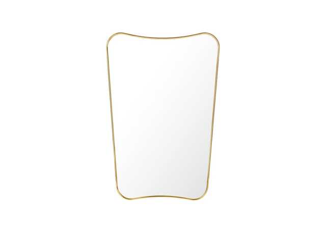 Gubi FA33 Rectangular Wall Mirror Medium Brass